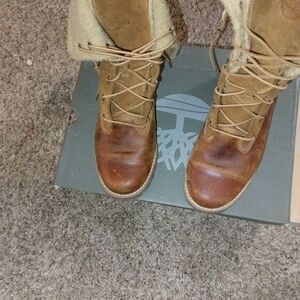 Timberland Tan and Brown Kids Boots